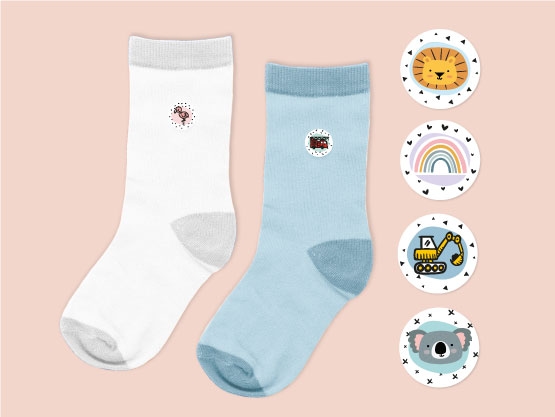 Runde Bügeletiketten