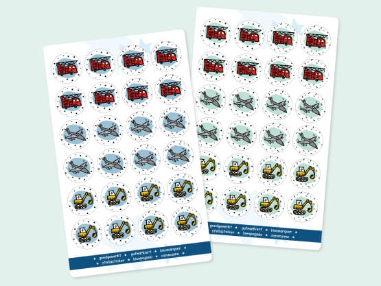 Runde Bügeletiketten