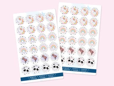 Runde Bügeletiketten