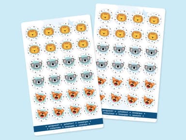 Runde Bügeletiketten