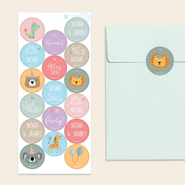 Geburtstagsaufkleber