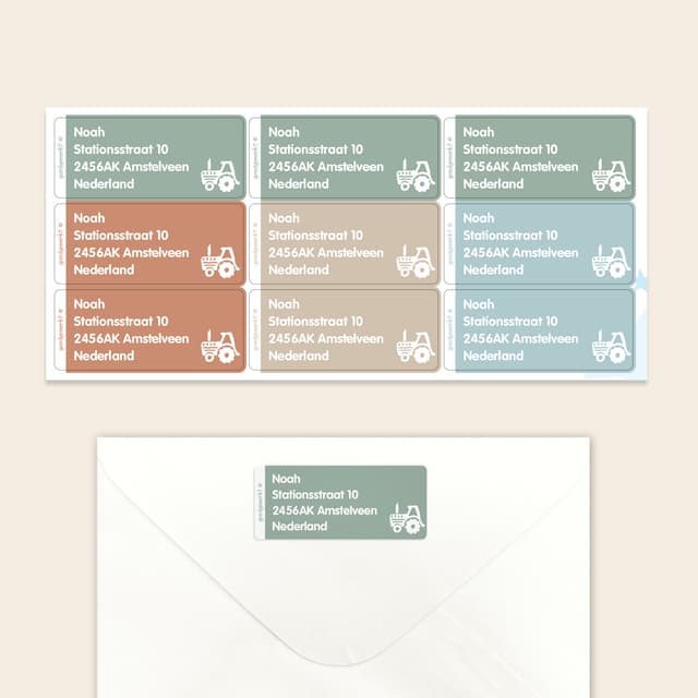 Große Namensaufkleber