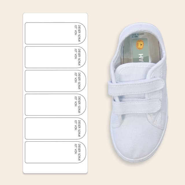 Schuh-Etiketten