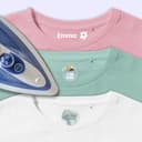 Sortiment Bügeletiketten für Kleidung