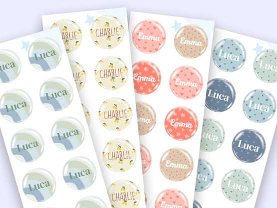 Runde Doming Design Aufkleber