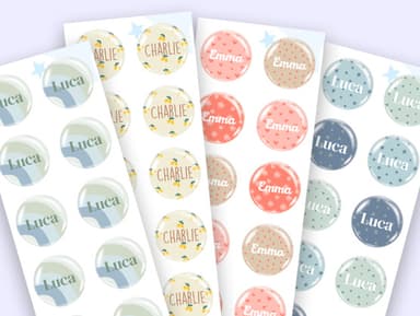 Runde Doming Design Aufkleber