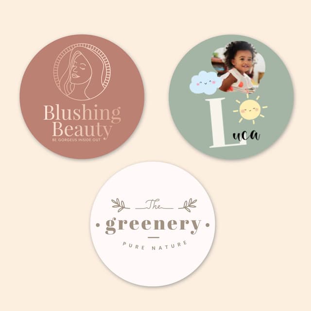 Gestalte deine eigenen runden Aufkleber