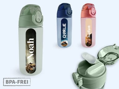 Trinkflasche mit Name - Real World