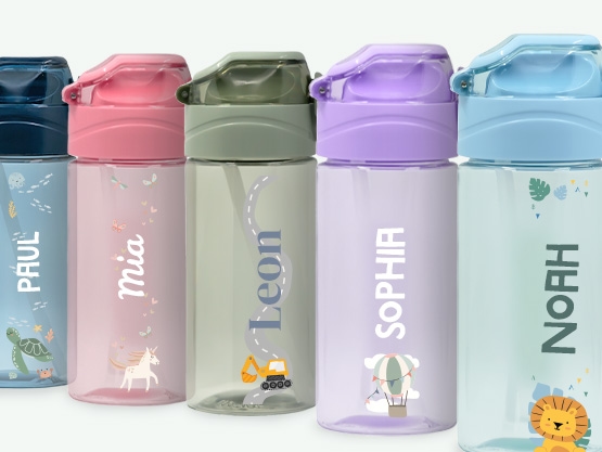 Trinkflasche mit Namen Thema