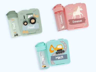 Trinkflasche mit Namen Thema