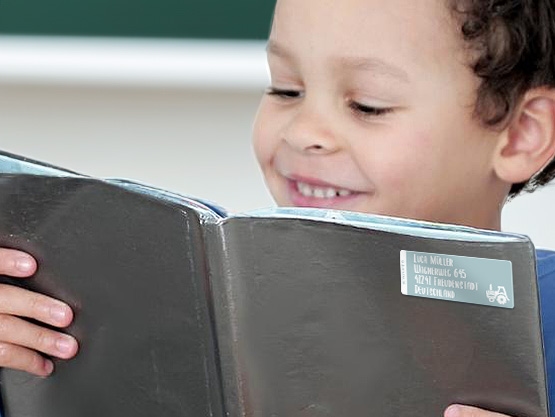 Große Namensaufkleber