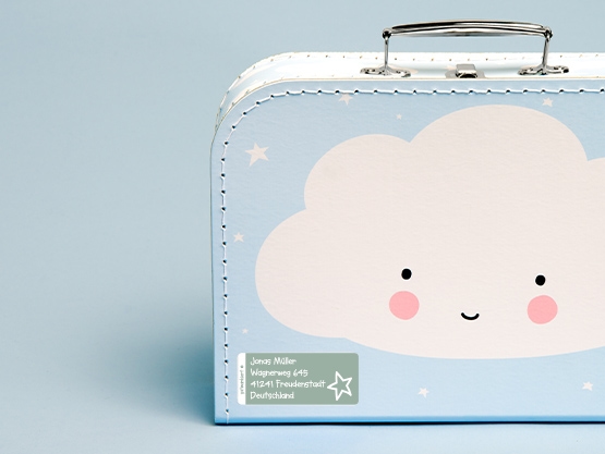 Große Namensaufkleber