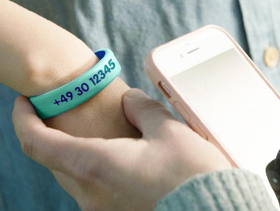 SOS-Armband Kind – zweifarbig