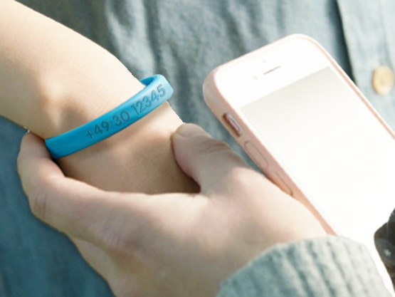 SOS Armband Kind - schmal