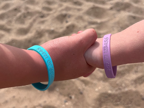 SOS Armband Kind - schmal