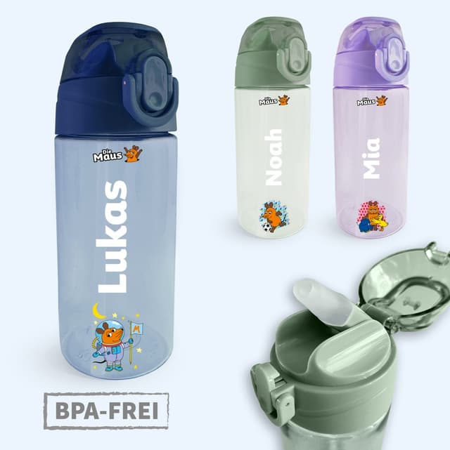 Die Maus Trinkflasche mit Name