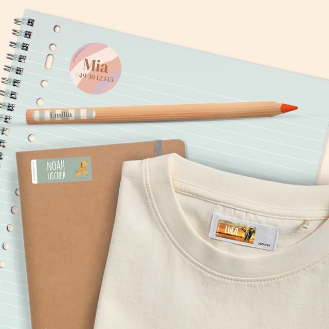 Namens- & Textilaufkleber Kombi-Vorteilspaket