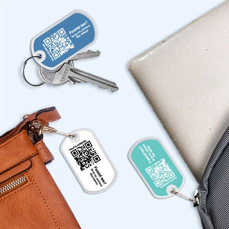 Lost & Found QR Taschen- und Schlüsselanhänger Gutmarkiert
